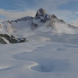 Winter Snow Mountain Landcape